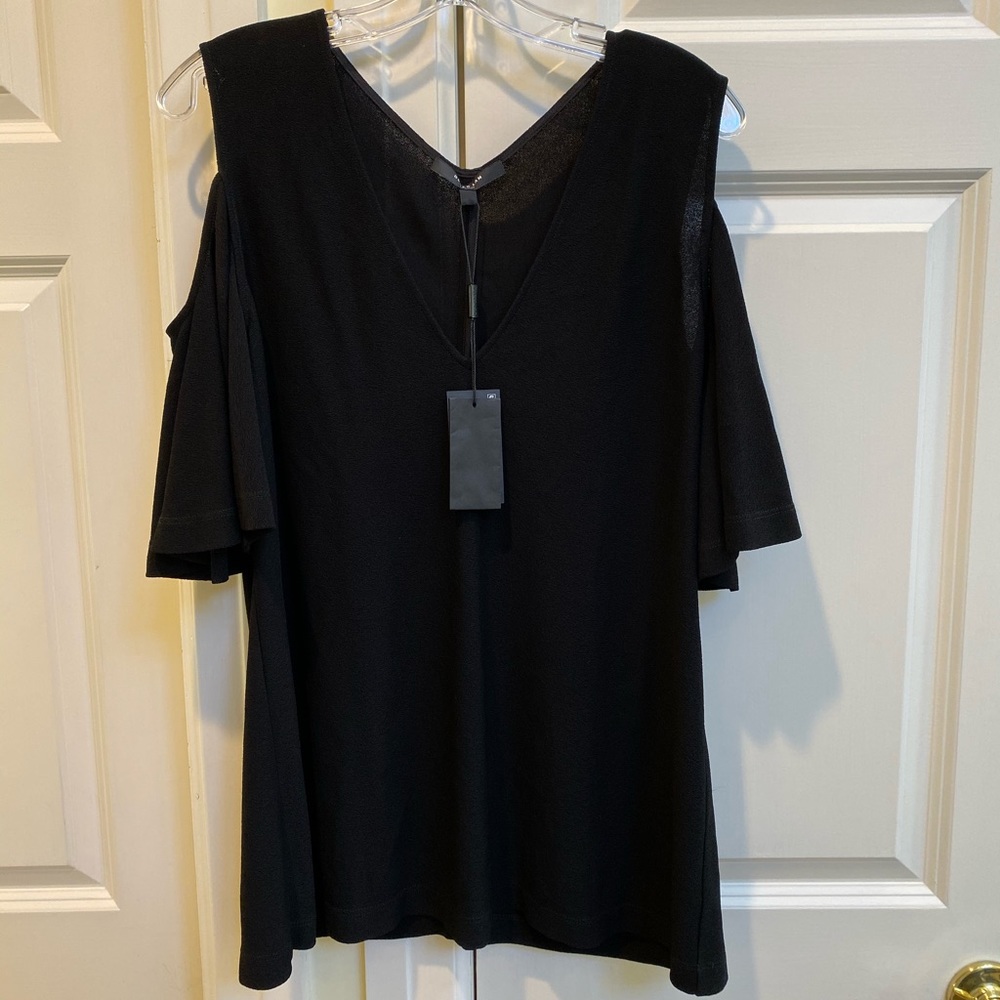 Derek Lam V-Neck Cold Shoulder Blouse - Picture 5 of 6